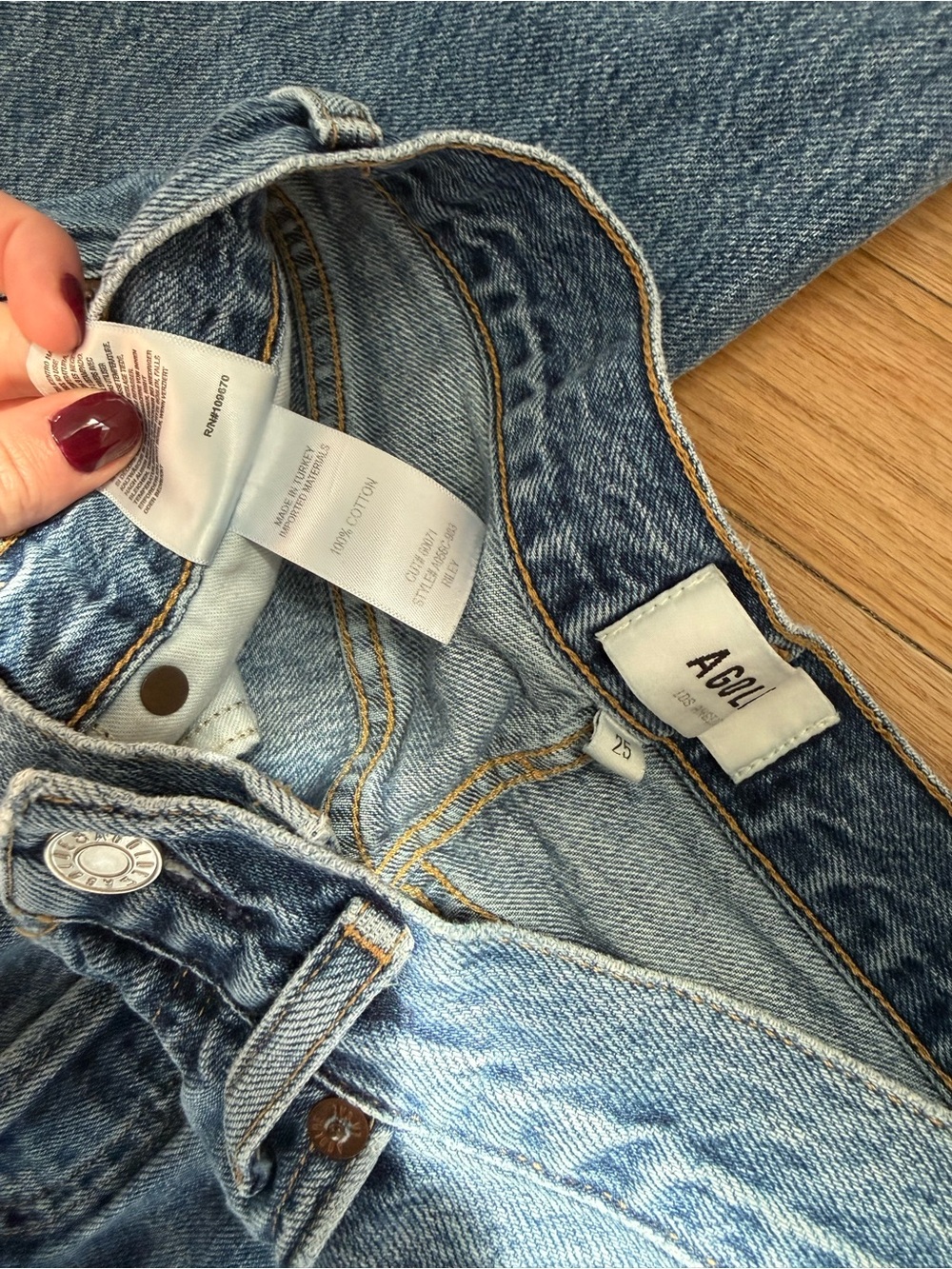 Agolde Riley High Rise Straight Jeans - Frequency - Picture 3 of 3
